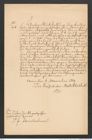 Nachlass Franz Steindachner, Brief von Präfekt der k.k. Hofbibliothek an Franz Steindachner (06.11.1869), Inv.Nr. 233.01, Seite 1